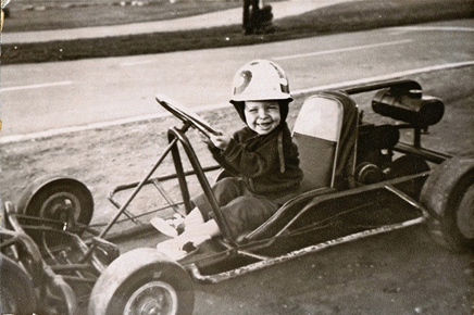 Don at Erbsville go kart track in 1964
